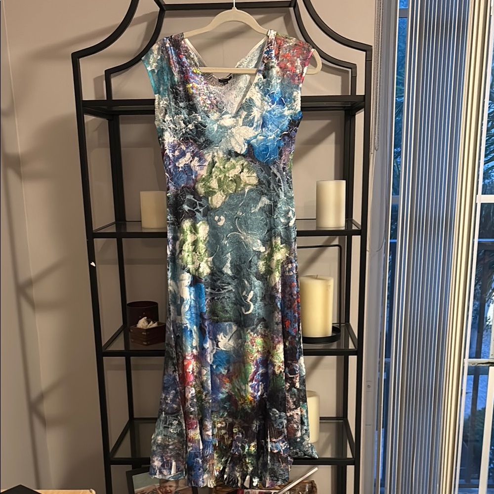 Komarov Multicolor Floral Midi Dress
